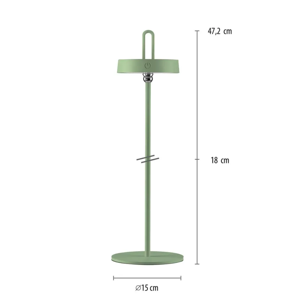 JUST LIGHT. GmbH JUST LIGHT. Amag LED-bordlampe, grønn, jern, IP44| Dekorasjonsbelysning|Bordlamper
