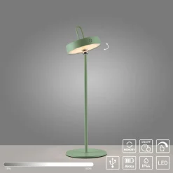 JUST LIGHT. GmbH JUST LIGHT. Amag LED-bordlampe, grønn, jern, IP44| Dekorasjonsbelysning|Bordlamper