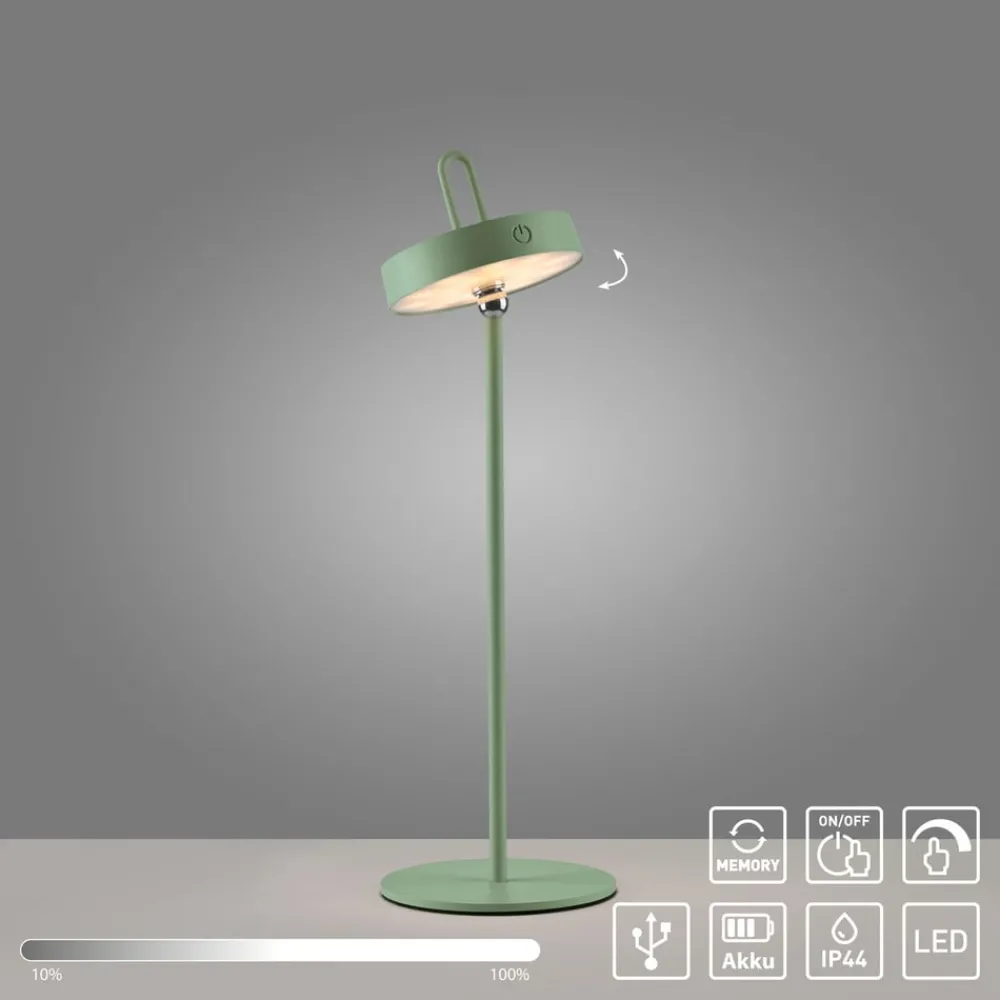 JUST LIGHT. GmbH JUST LIGHT. Amag LED-bordlampe, grønn, jern, IP44| Dekorasjonsbelysning|Bordlamper