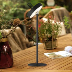 JUST LIGHT. GmbH JUST LIGHT. Amag LED-bordlampe, svart, jern, IP44 Outlet