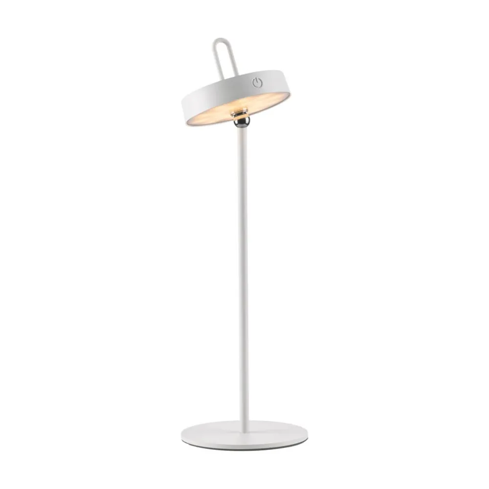 JUST LIGHT. Amag LED-bordlampe, hvit, jern, IP44| Dekorasjonsbelysning|Terrassebelysning
