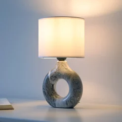 JUST LIGHT. GmbH JUST LIGHT. Carara bordlampe, keramisk fot, grå Best