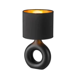 JUST LIGHT. GmbH JUST LIGHT. Carara bordlampe, keramisk fot, svart| Bordlamper