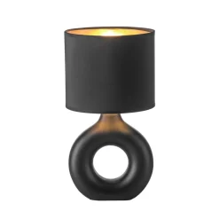 JUST LIGHT. GmbH JUST LIGHT. Carara bordlampe, keramisk fot, svart| Bordlamper