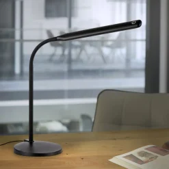 JUST LIGHT. GmbH JUST LIGHT. Elly LED-bordlampe, ABS, CCT, dimbar, svart| Kontorbelysning