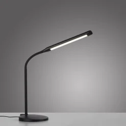 JUST LIGHT. GmbH JUST LIGHT. Elly LED-bordlampe, ABS, CCT, dimbar, svart| Kontorbelysning