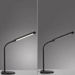 JUST LIGHT. GmbH JUST LIGHT. Elly LED-bordlampe, ABS, CCT, dimbar, svart| Kontorbelysning