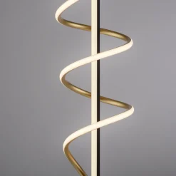 JUST LIGHT. GmbH JUST LIGHT. Emanda LED-gulvlampe, jern, svart-messing Discount