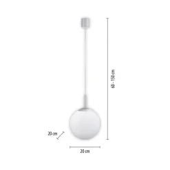 JUST LIGHT. Hengelampe LOLAsmart Bolo, Ø 20 cm, RGB, CCT| Smarthus Belysning