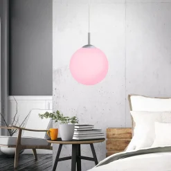 JUST LIGHT. Hengelampe LOLAsmart Bolo, Ø 25 cm, RGB, CCT| Smarthus Belysning