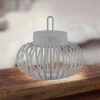 JUST LIGHT. LED-bordlampe Akuba gråbeige 22 cm bambus| Dekorasjonsbelysning|Bordlamper