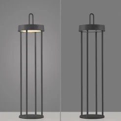 JUST LIGHT. GmbH JUST LIGHT. LED-bordlampe Anselm svart 50 cm jern| Terrassebelysning