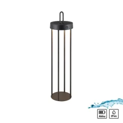 JUST LIGHT. GmbH JUST LIGHT. LED-bordlampe Anselm svart 50 cm jern| Terrassebelysning