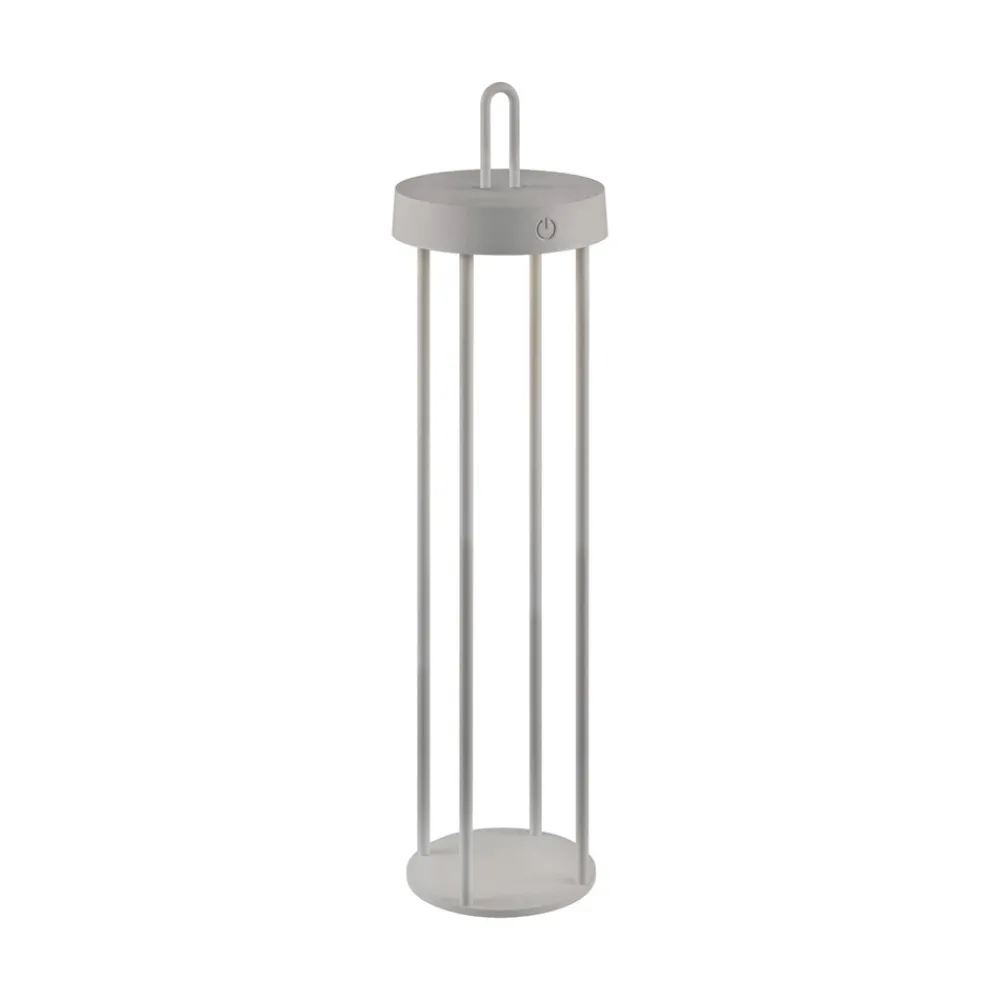 JUST LIGHT. LED-bordlampe Anselm gråbeige 50 cm jern Clearance