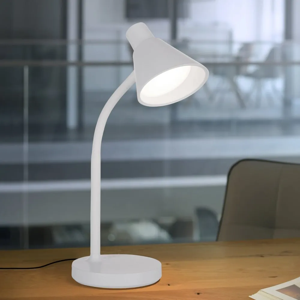JUST LIGHT. GmbH JUST LIGHT. LED-bordlampe Pixie, plast, hvit| Kontorbelysning