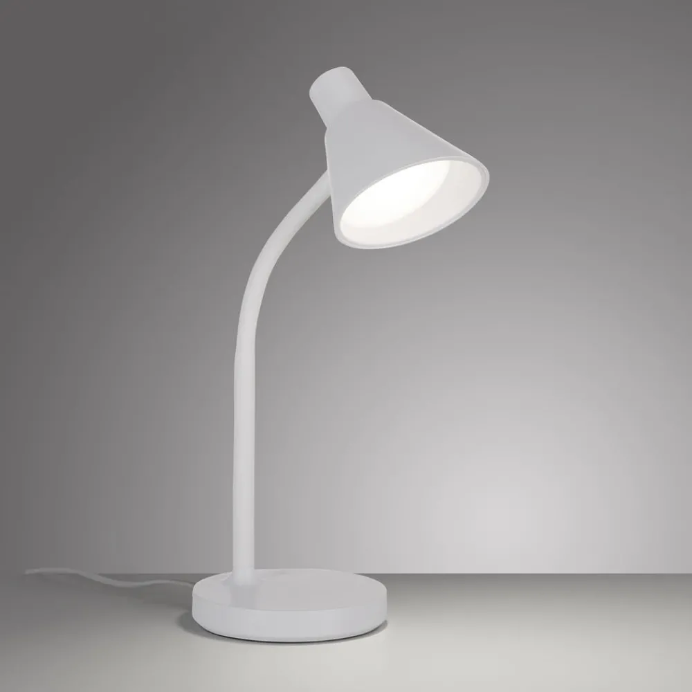 JUST LIGHT. GmbH JUST LIGHT. LED-bordlampe Pixie, plast, hvit| Kontorbelysning