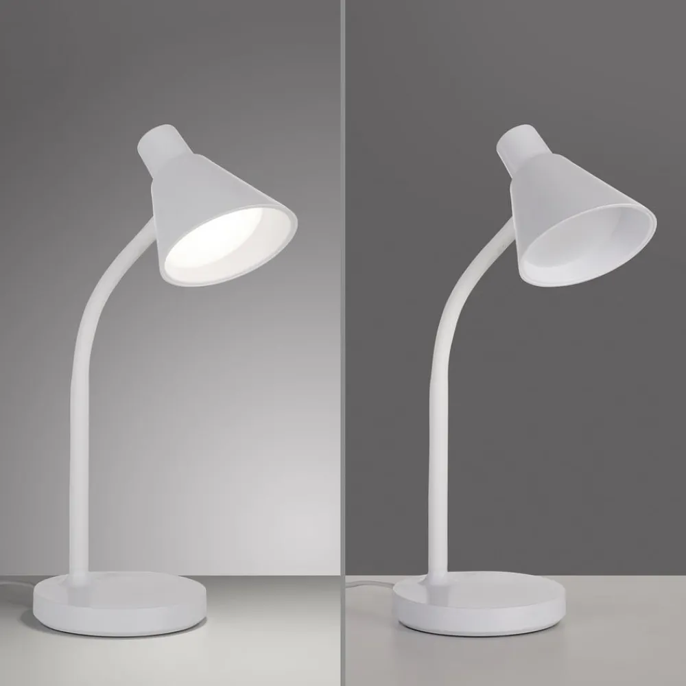 JUST LIGHT. GmbH JUST LIGHT. LED-bordlampe Pixie, plast, hvit| Kontorbelysning