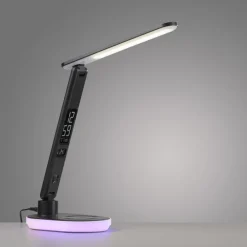 JUST LIGHT. LED-bordlampe Tina, ABS, CCT, RGB, svart Sale