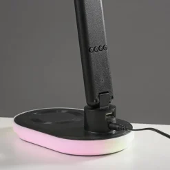 JUST LIGHT. LED-bordlampe Tina, ABS, CCT, RGB, svart Sale