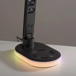 JUST LIGHT. LED-bordlampe Tina, ABS, CCT, RGB, svart Sale