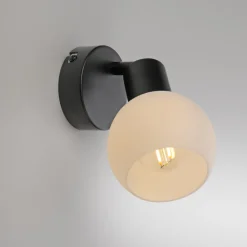 JUST LIGHT. GmbH JUST LIGHT. Loki vegglampe, svart, jern, glass Hot