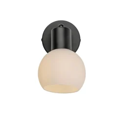 JUST LIGHT. GmbH JUST LIGHT. Loki vegglampe, svart, jern, glass Hot