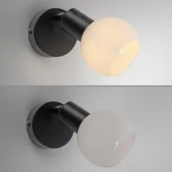 JUST LIGHT. GmbH JUST LIGHT. Loki vegglampe, svart, jern, glass Hot