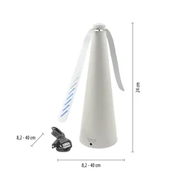 JUST LIGHT. GmbH JUST LIGHT. Swat fluevisp, batteridrevet, hvit Online