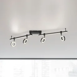 JUST LIGHT. GmbH JUST LIGHT. Taklampe LOLAsmart Bileda, 4 lyskilder, svart| Smarthus Belysning