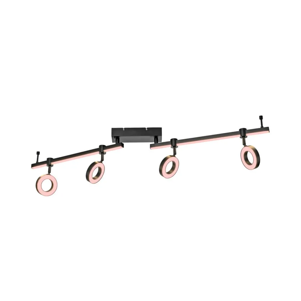 JUST LIGHT. GmbH JUST LIGHT. Taklampe LOLAsmart Bileda, 4 lyskilder, svart| Smarthus Belysning