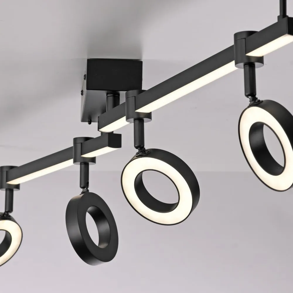 JUST LIGHT. GmbH JUST LIGHT. Taklampe LOLAsmart Bileda, 4 lyskilder, svart| Smarthus Belysning