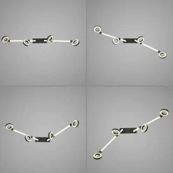 JUST LIGHT. GmbH JUST LIGHT. Taklampe LOLAsmart Bileda, 4 lyskilder, svart| Smarthus Belysning