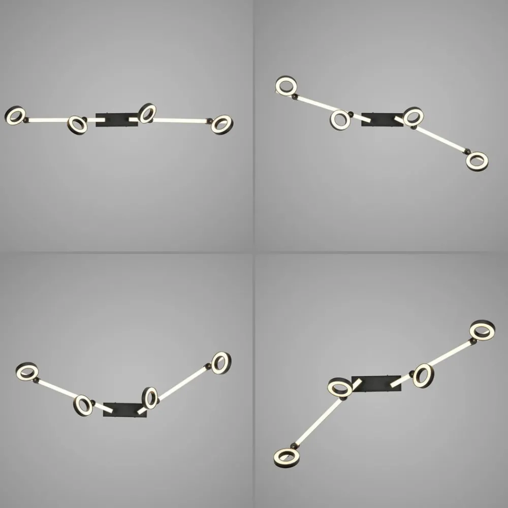 JUST LIGHT. GmbH JUST LIGHT. Taklampe LOLAsmart Bileda, 4 lyskilder, svart| Smarthus Belysning