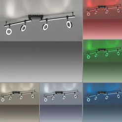 JUST LIGHT. GmbH JUST LIGHT. Taklampe LOLAsmart Bileda, 4 lyskilder, svart| Smarthus Belysning