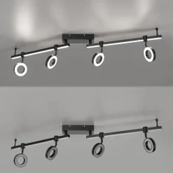 JUST LIGHT. GmbH JUST LIGHT. Taklampe LOLAsmart Bileda, 4 lyskilder, svart| Smarthus Belysning