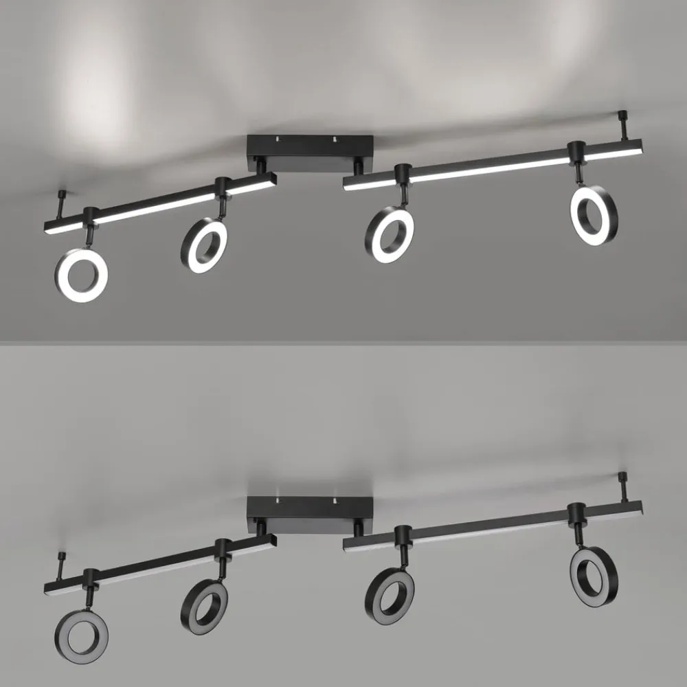 JUST LIGHT. GmbH JUST LIGHT. Taklampe LOLAsmart Bileda, 4 lyskilder, svart| Smarthus Belysning