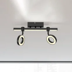 JUST LIGHT. GmbH JUST LIGHT. Taklampe LOLAsmart Bileda, 2 lyskilder, svart| Smarthus Belysning