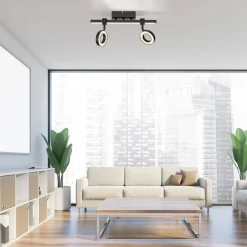 JUST LIGHT. GmbH JUST LIGHT. Taklampe LOLAsmart Bileda, 2 lyskilder, svart| Smarthus Belysning