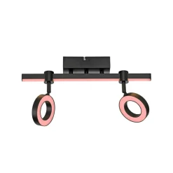 JUST LIGHT. GmbH JUST LIGHT. Taklampe LOLAsmart Bileda, 2 lyskilder, svart| Smarthus Belysning