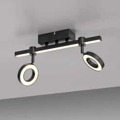 JUST LIGHT. GmbH JUST LIGHT. Taklampe LOLAsmart Bileda, 2 lyskilder, svart| Smarthus Belysning