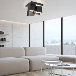 JUST LIGHT. GmbH JUST LIGHT. Taklampe Tetris, jern, 3000 K, svart| Led-Innendørs|Taklamper