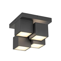 JUST LIGHT. GmbH JUST LIGHT. Taklampe Tetris, jern, 3000 K, svart| Led-Innendørs|Taklamper