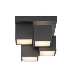 JUST LIGHT. GmbH JUST LIGHT. Taklampe Tetris, jern, 3000 K, svart| Led-Innendørs|Taklamper