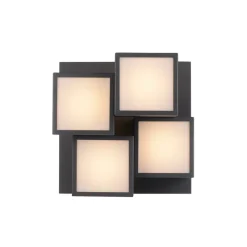 JUST LIGHT. GmbH JUST LIGHT. Taklampe Tetris, jern, 3000 K, svart| Led-Innendørs|Taklamper