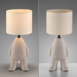JUST LIGHT. GmbH JUST LIGHT. Ted bordlampe, keramikk, stående, sandbeige| Bordlamper