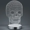 Reality Leuchten Justerbar farge - LED-bordlampe Skull| Dekorasjonsbelysning|Bordlamper