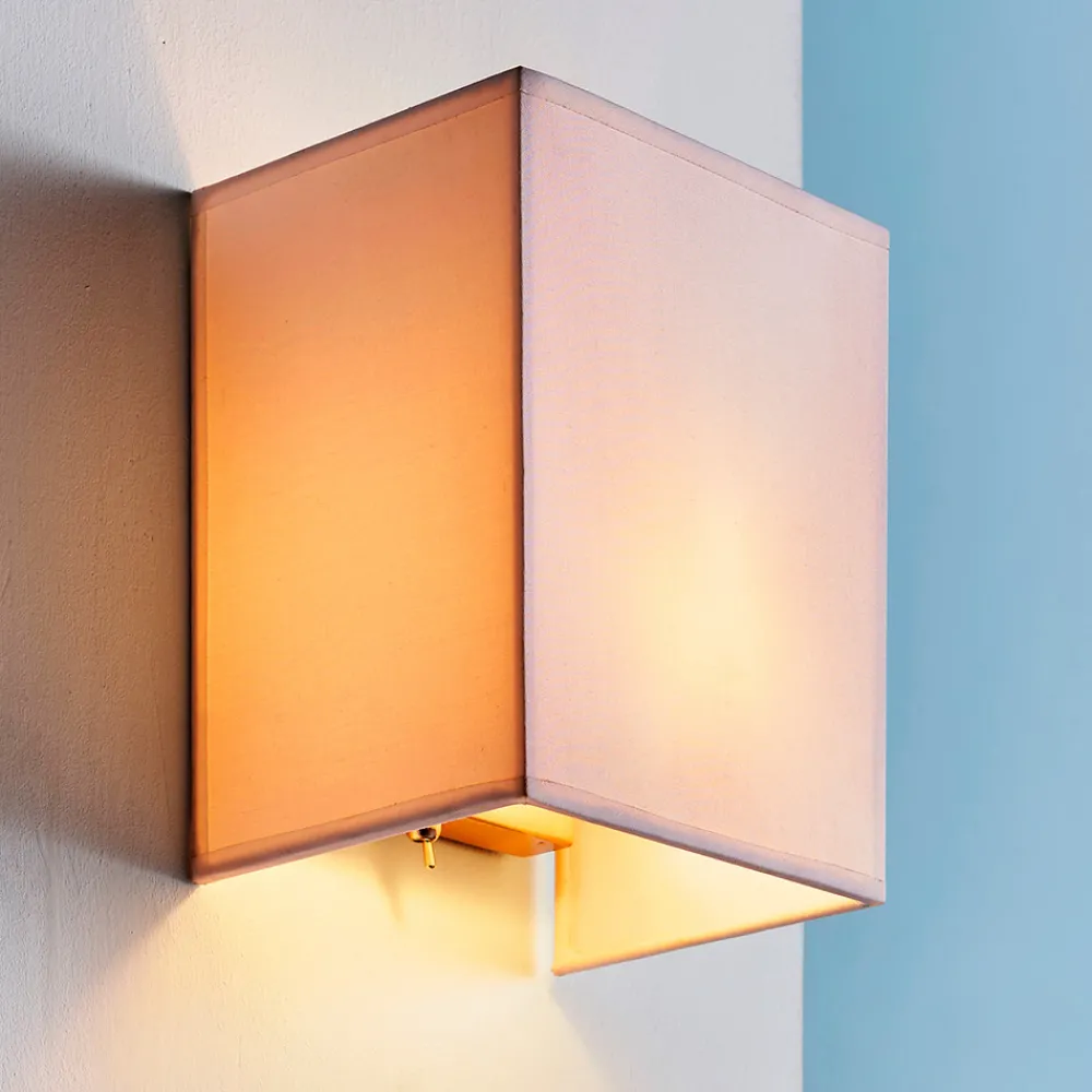 Lindby Kantet stoffvegglampe Annalisa i hvitt Hot