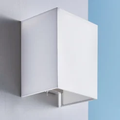 Lindby Kantet stoffvegglampe Annalisa i hvitt Hot