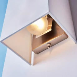 Lindby Kantet stoffvegglampe Annalisa i hvitt Hot