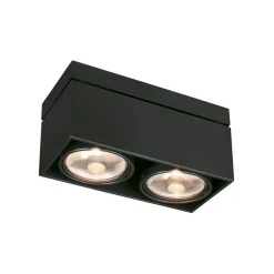 SLV Kardamod taklampe, svart, stål, lengde 31,5 cm, 2 lyskilder.| Taklamper Utendørs|Spotter I Tak